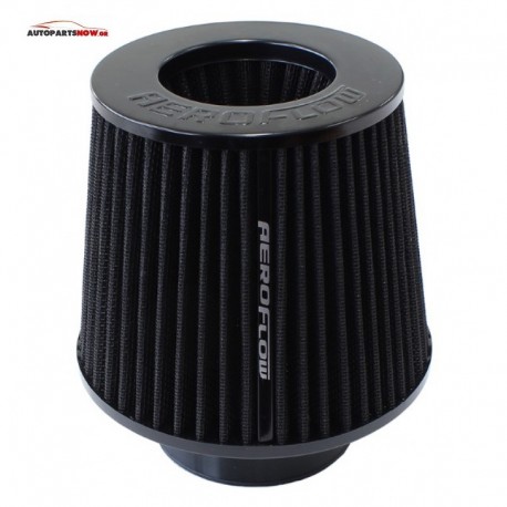 AEROFLOW ΦΙΛΤΡΟ ΑΕΡΟΣ (Φ76)Universal Tapered 3" Clamp-On Filter - Black - 5 in H x 6 in Base OD x 4.724 in Top OD